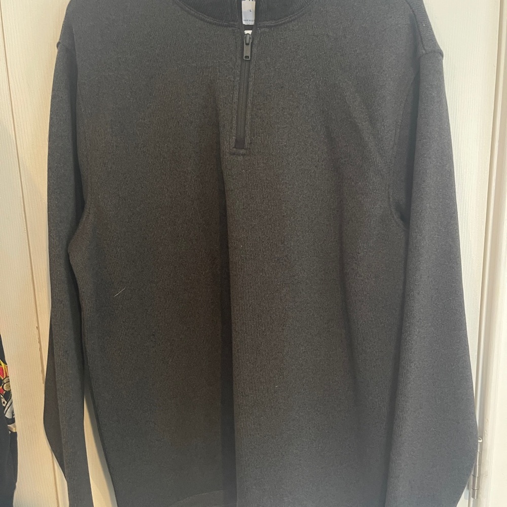 OLD NAVY Men's Black Quarter-Zip Sweater Sz L SKU: 0715-04 NWT